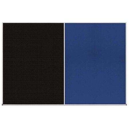 United Visual Products Enclosed Corkboard, 1 Door, 24"x36", 4" Fra UV3408-BLACK-CLOUD